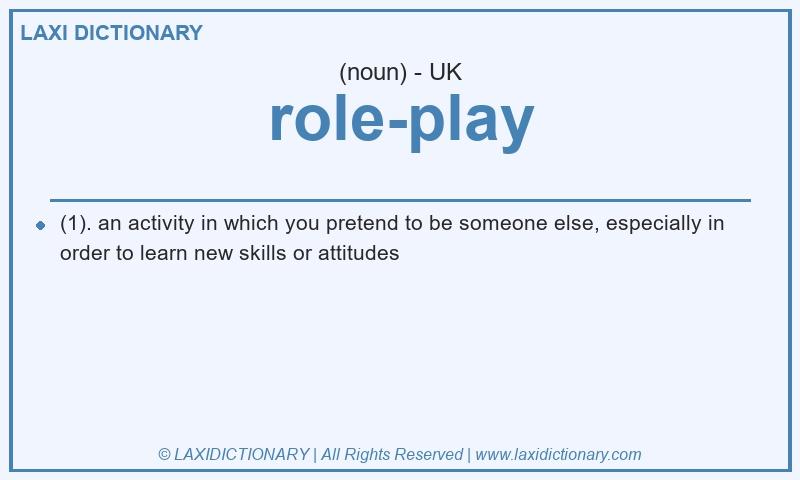 Definition role-play in British English