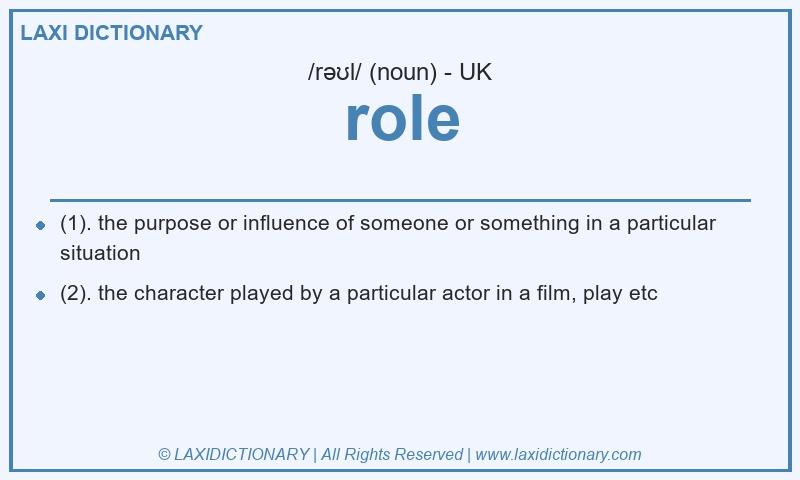 Definition role in British English
