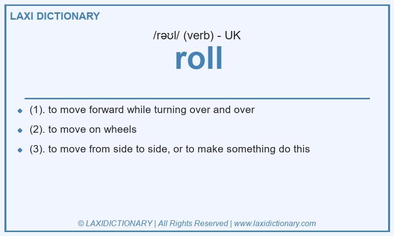 Definition roll in British English