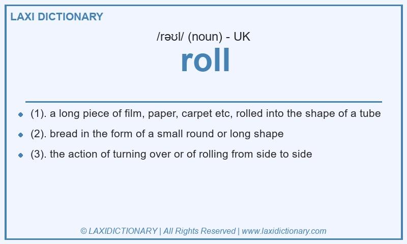 Definition roll in British English