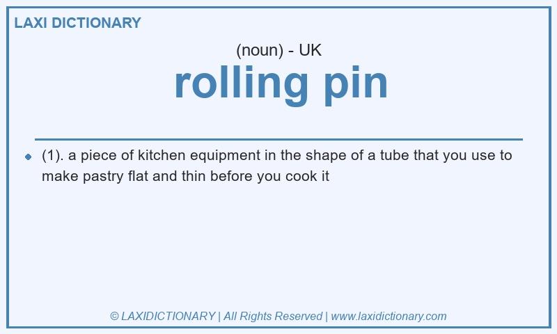 Definition rolling pin in British English