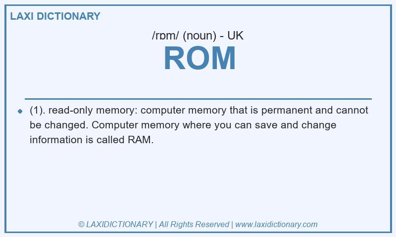 Definition ROM in British English