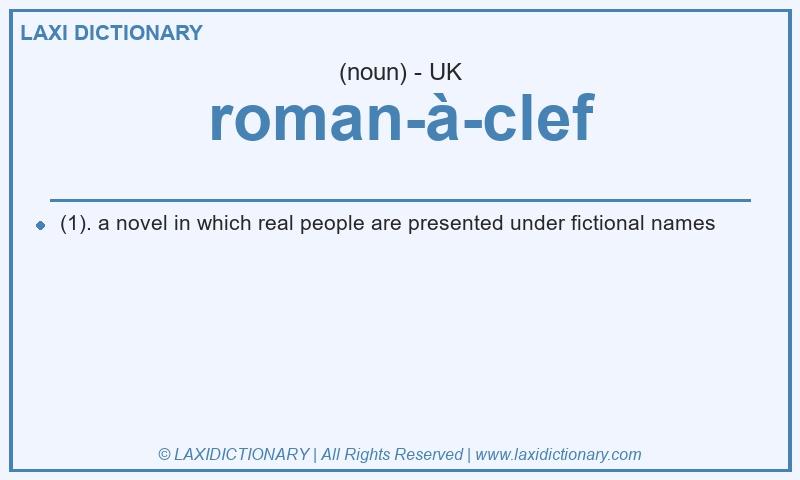 Definition roman-à-clef in British English