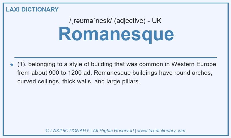 Definition Romanesque in British English