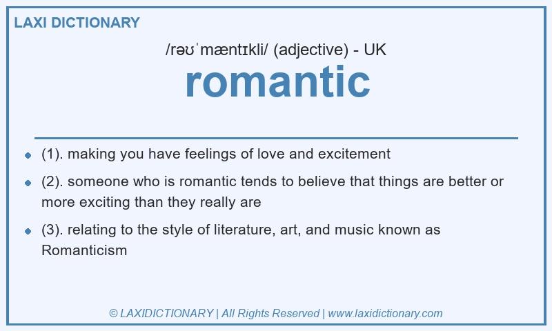 Definition romantic in British English