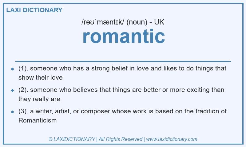 Definition romantic in British English