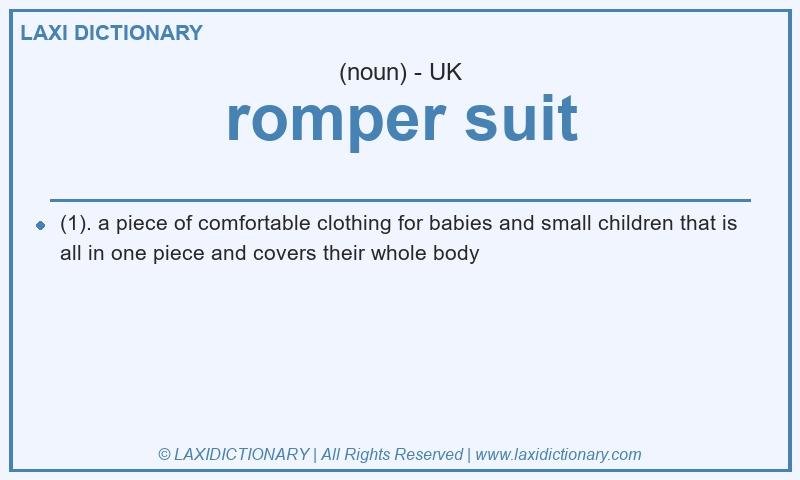 Definition romper suit in British English
