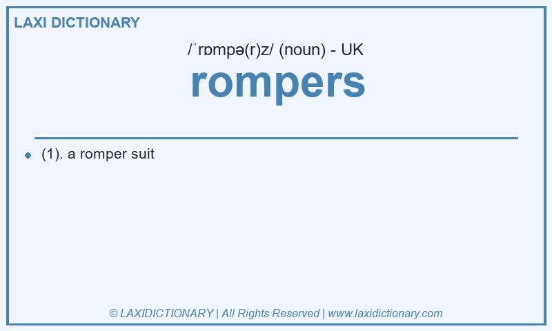 Definition rompers in British English