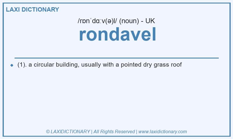 Definition rondavel in British English