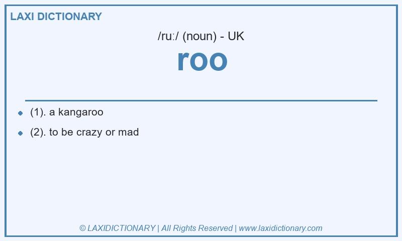 Definition roo in British English