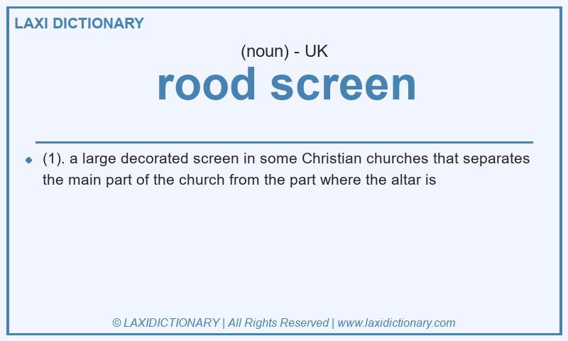 Definition rood screen in British English