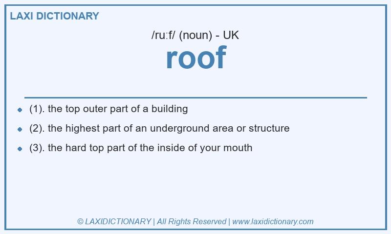 Definition roof in British English