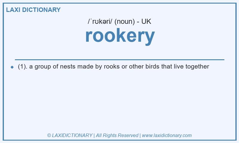 Definition rookery in British English