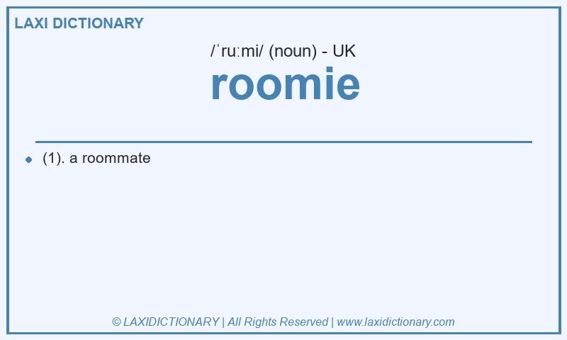 Definition roomie in British English