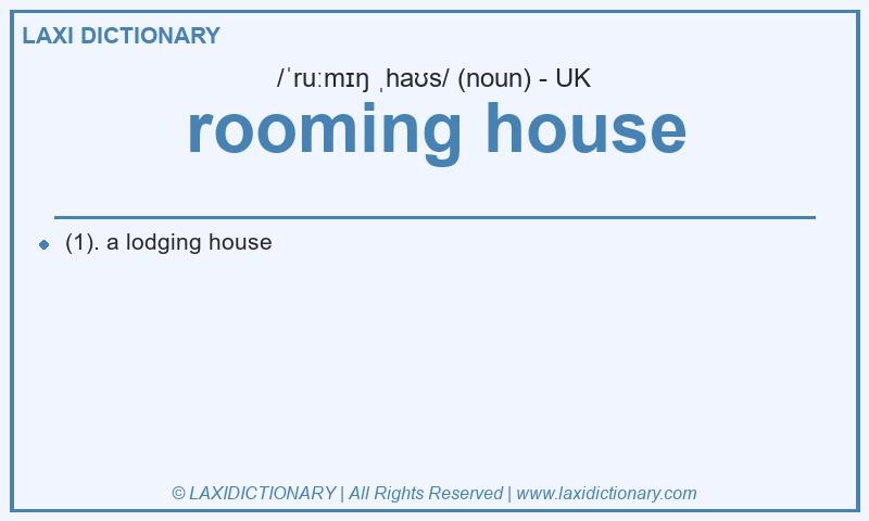 Definition rooming house in British English