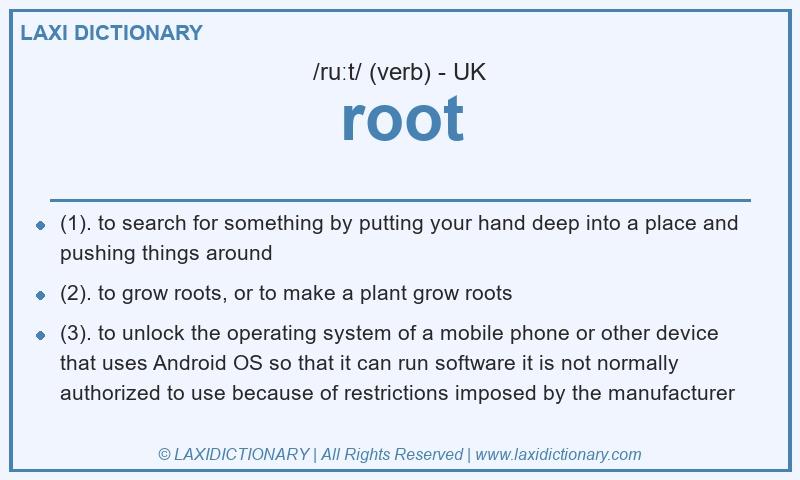 Definition root in British English