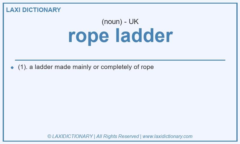 Definition rope ladder in British English