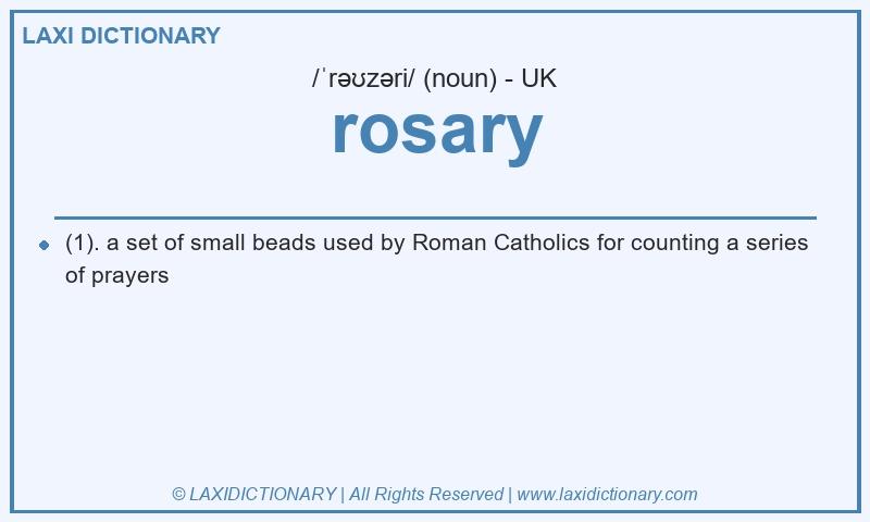 Definition rosary in British English