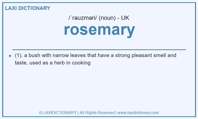 Definition rosemary in British English