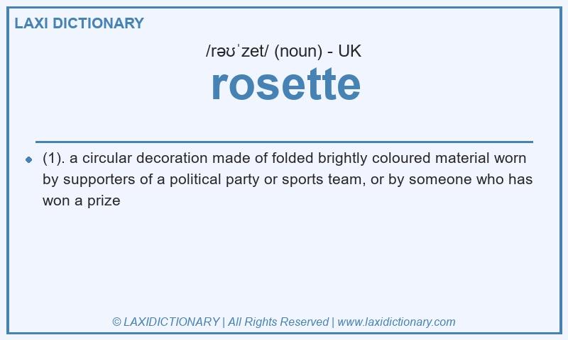 Definition rosette in British English