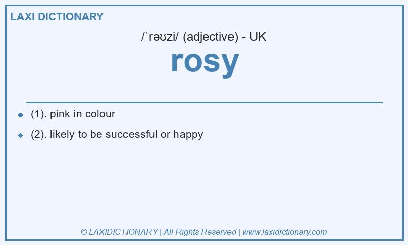 Definition rosy in British English