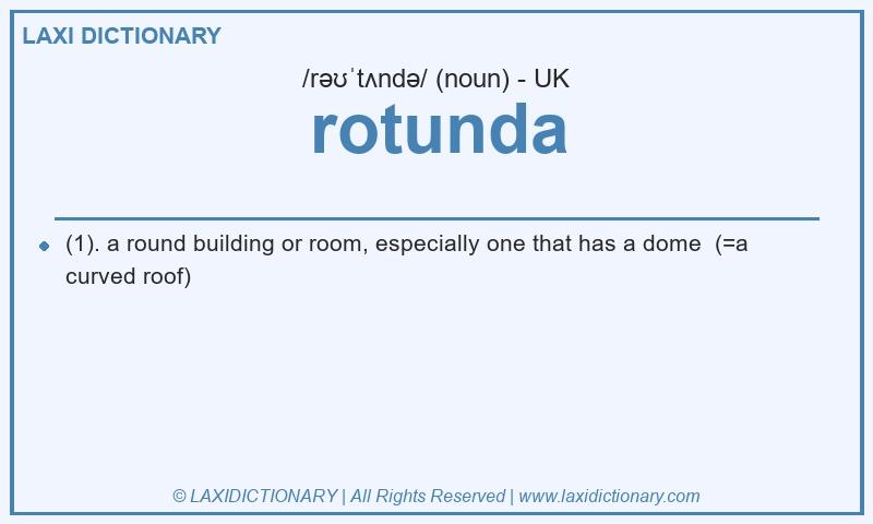 Definition rotunda in British English