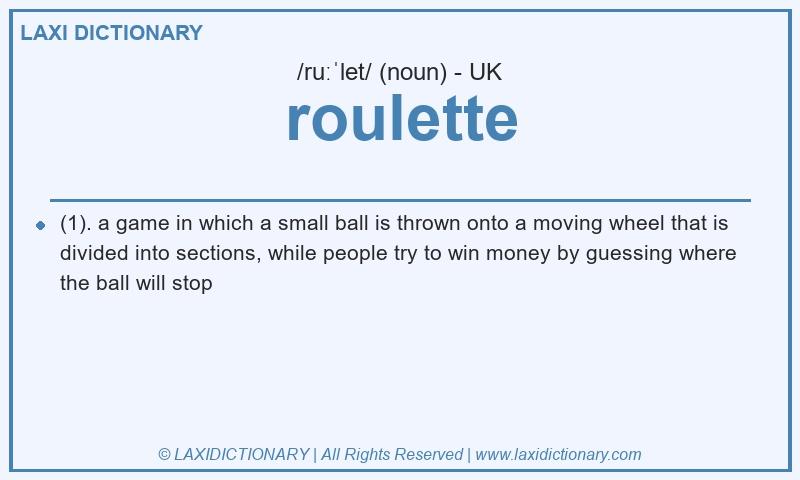 Definition roulette in British English