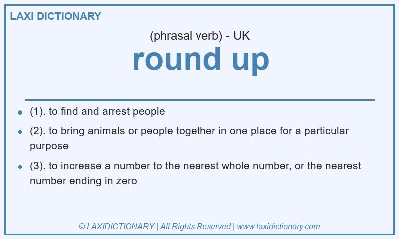 Definition round up in British English