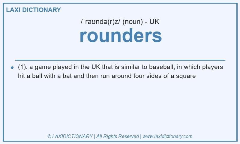 Definition rounders in British English
