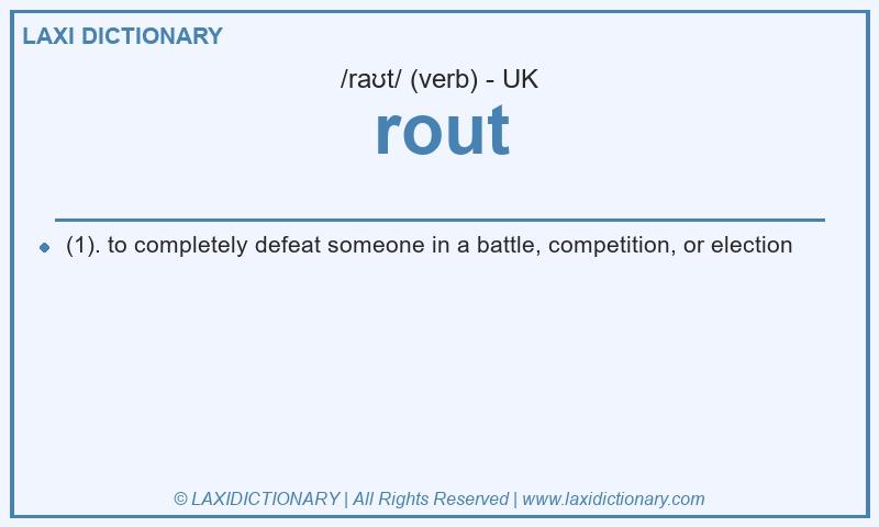 Definition rout in British English