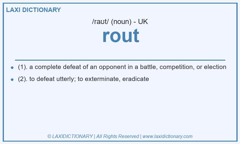 Definition rout in British English