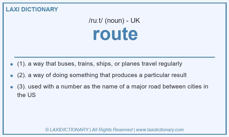 Definition route in British English