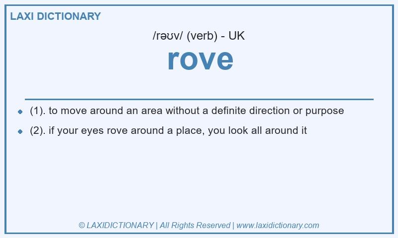 Definition rove in British English