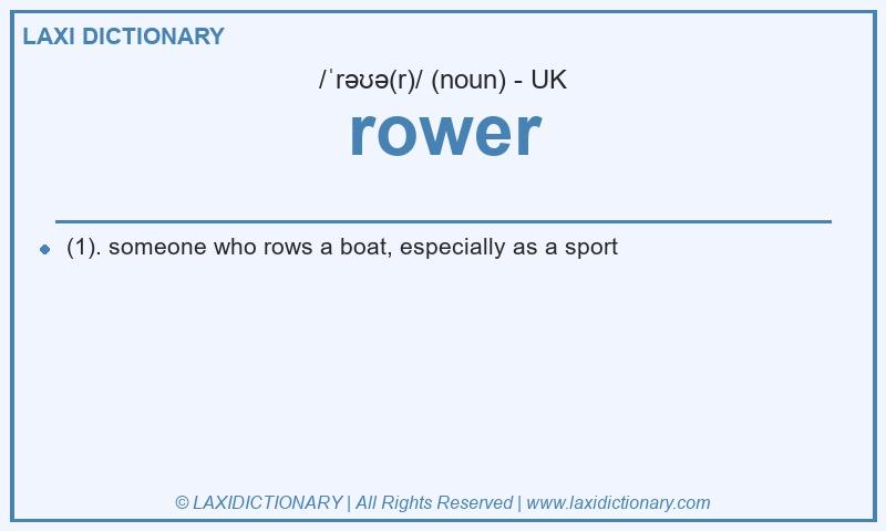 Definition rower in British English