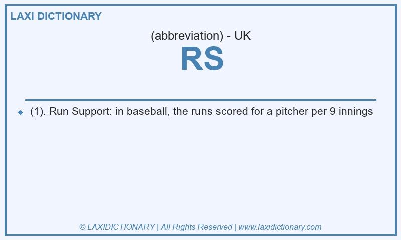 Definition RS in British English