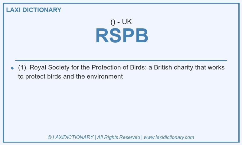 Definition RSPB in British English
