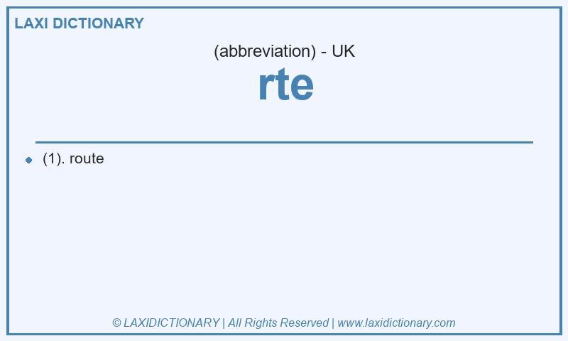 Definition rte in British English