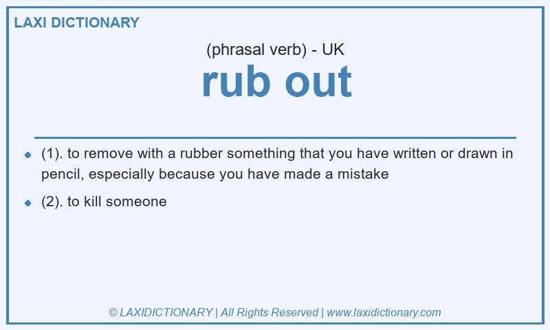 Definition rub out in British English