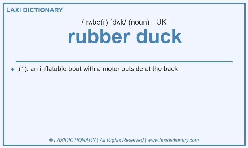 Definition rubber duck in British English
