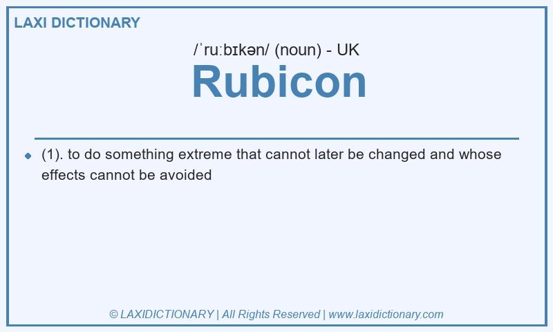 Definition Rubicon in British English