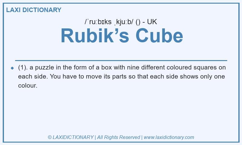 Definition Rubik’s Cube in British English