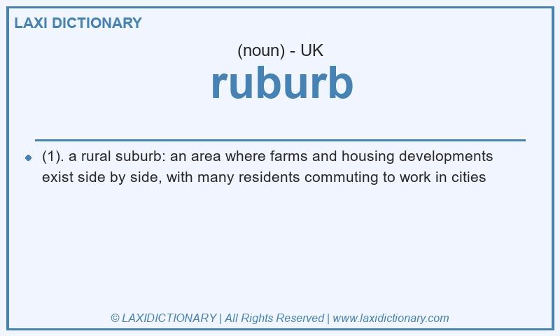 Definition ruburb in British English
