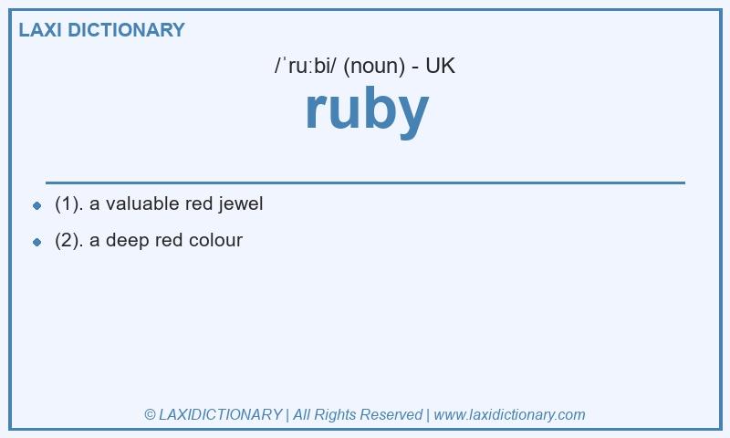 Definition ruby in British English
