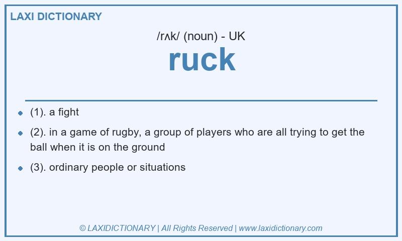 Definition ruck in British English