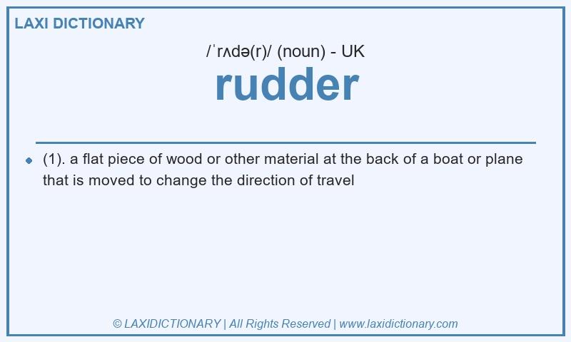 Definition rudder in British English