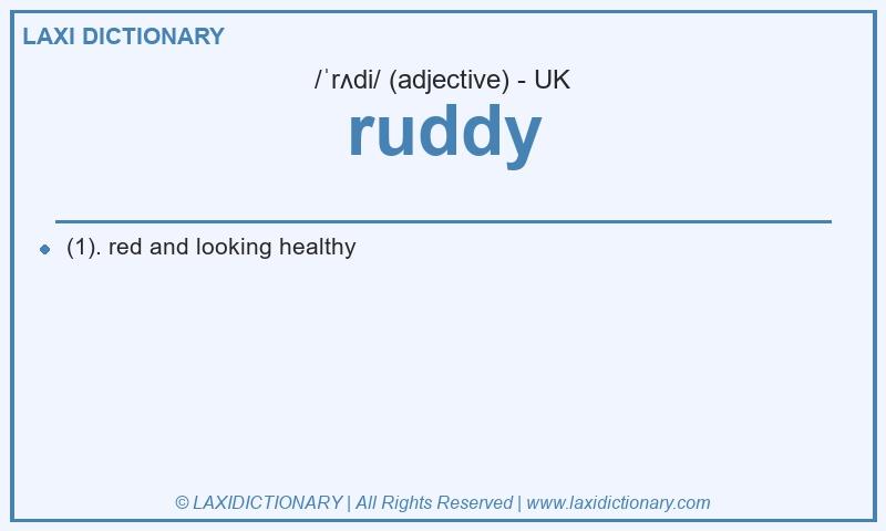 Definition ruddy in British English