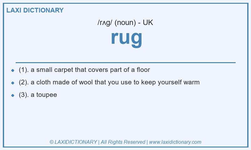 Definition rug in British English