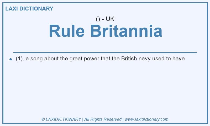 Definition Rule Britannia in British English