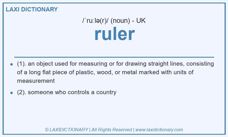 Definition ruler in British English