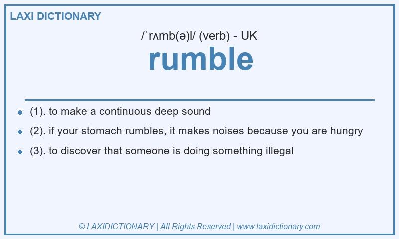 Definition rumble in British English
